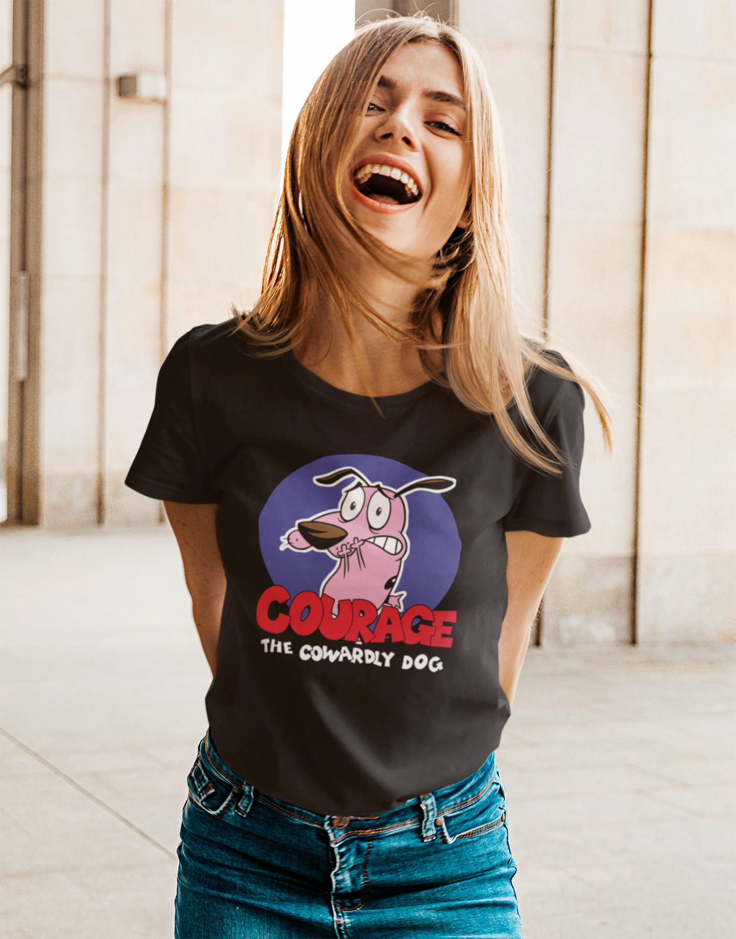 Camiseta Coraje, El Perro Cobarde El Parche Tienda