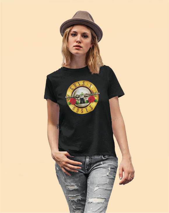 Camiseta de guns and roses para mujer hotsell
